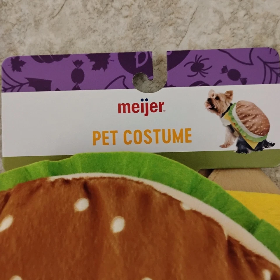 Disfraz de Peluche Hamburguesa con Queso Perro Grande Mascota Halloween - Talla S - NUEVO NUEVO CON ETIQUETAS Foto 2 de 4