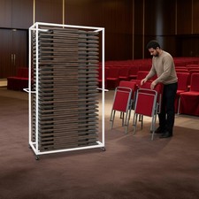 Chair Trolley Iron Chair Cart For Party Events, Hotels 220.46lbs 105*50*192cm
