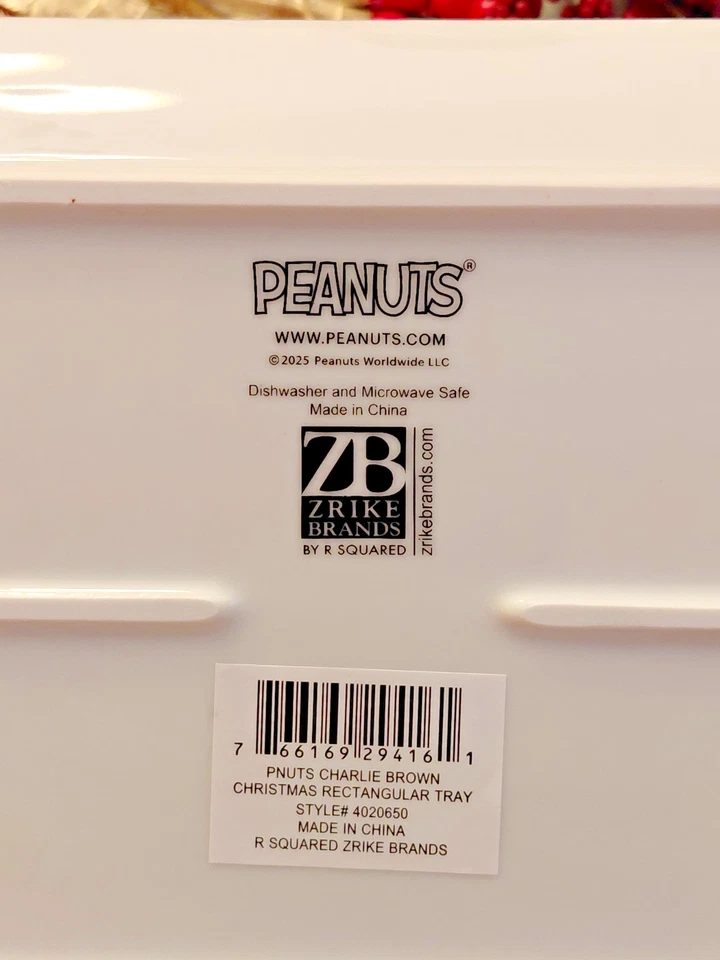 PEANUTS A CHARLIE BROWN CHRISTMAS PLATTER OR SERVING TRAY 60TH ANNIVERSARY 2025 - Image 3 of 3