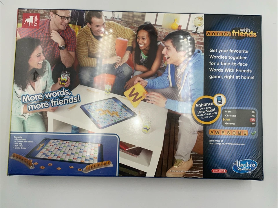 Words With Friends Board Game Hasbro Zynga Gaming 2012 (Small Seal Tear) - Image 3 of 3