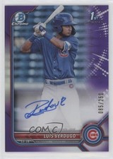 2022 Bowman Chrome Prospect Purple Refractor /250 Luis Verdugo #CPA-LV Auto uk2