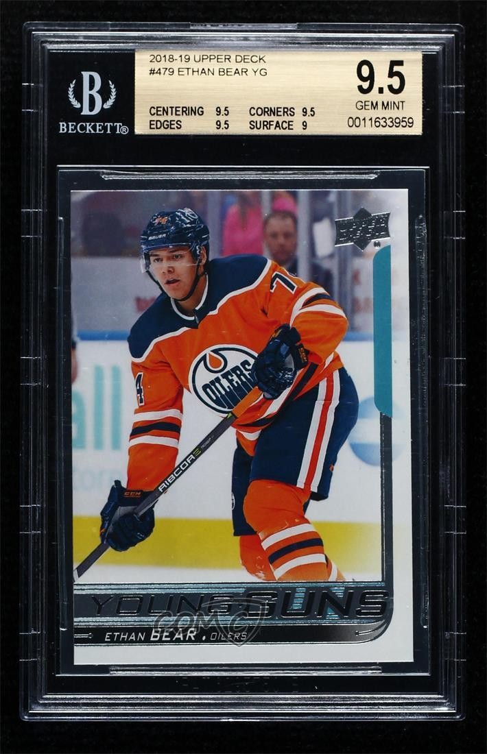 2018-19 Upper Deck Young Guns Ethan Bear #479 BGS 9.5 GEM MINT Rookie RC 08ly