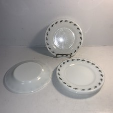 Set of 4 PYREX 704 Corning Tableware Green Le...