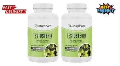 Natural Slim Testosterin Men's Multivitamins Booster 180 Capsules ( Pack of 2 )