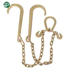 G70 Tow Chain J-hooks V-chain Flatbed Truck Rollback Wrecker Carrier 516 X 2 G70 Tow Chain J-hooks V-chain Flatbed Truck Rollback Wrecker Carrier 516 X 2