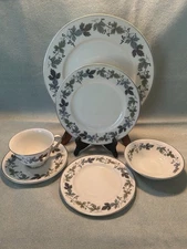 Royal Doulton BURGUNDY TC1001 6 PIECE PLACE SETTING English Translucent China