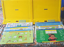 2 Working GeoSafari Reading Games Electronic Learning System w/ Activity Cards