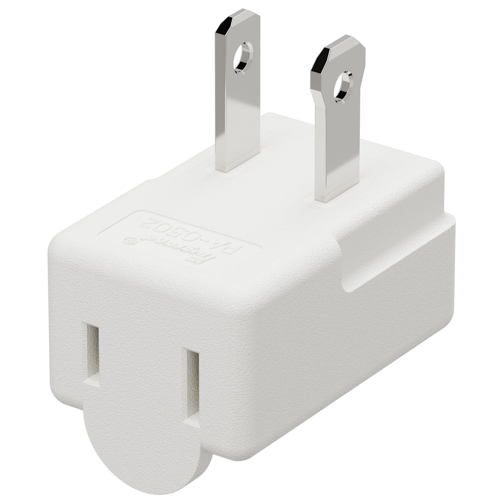 Right Angle AC Adapter 2-Prong Outlet Saver Vertical L Type