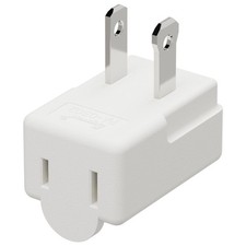 Right Angle AC Adapter 2-Prong Outlet Saver Vertical L Type