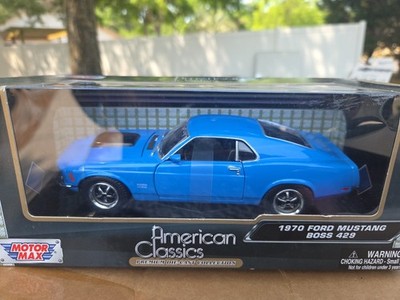 1970 Ford Mustang Boss 429 -Blue 1:24 Scale Diecast Model - Motormax