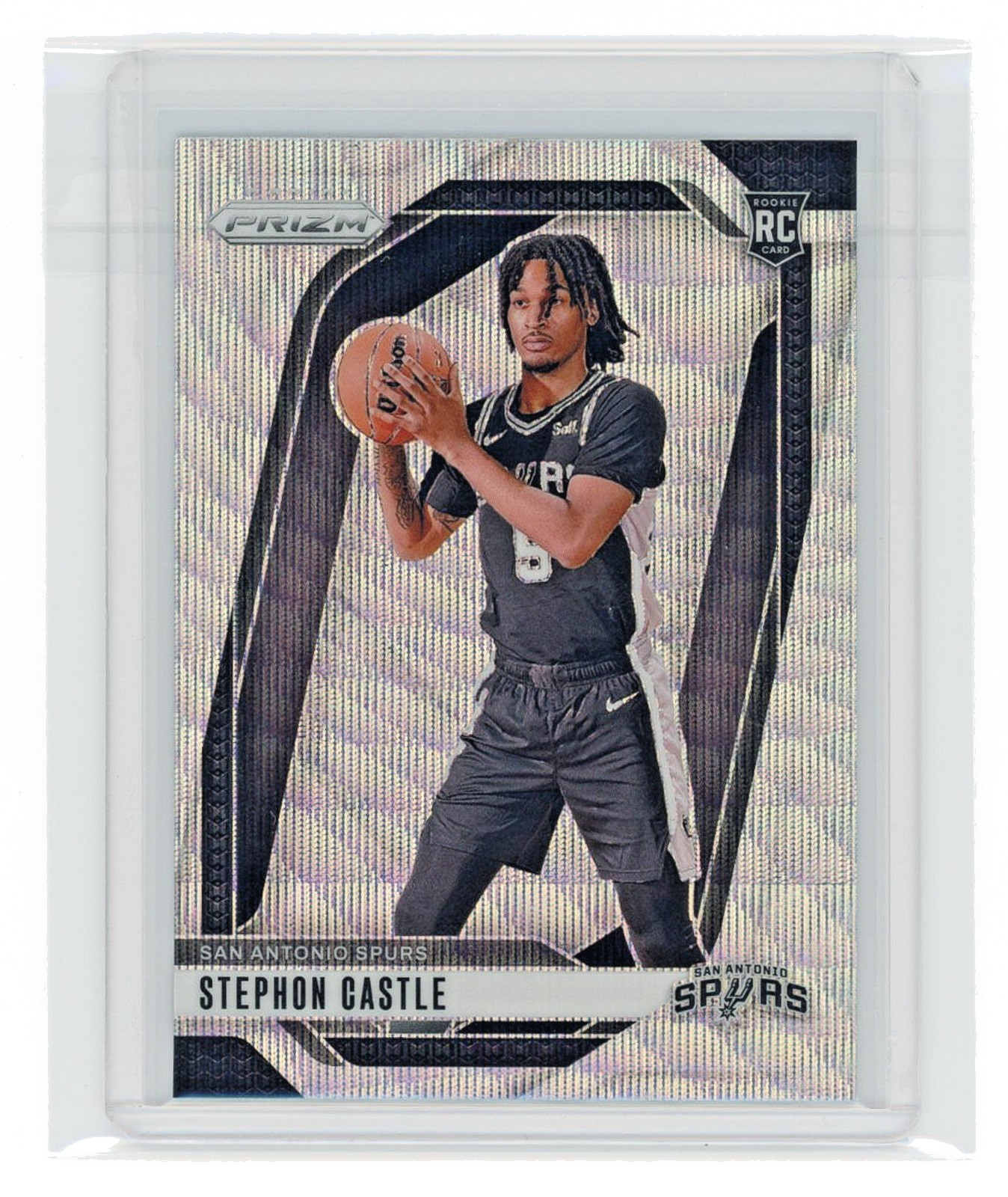 2024 PANINI PRIZM BASE SILVER WAVE PRIZM #234 STEPHON CASTLE (RC)