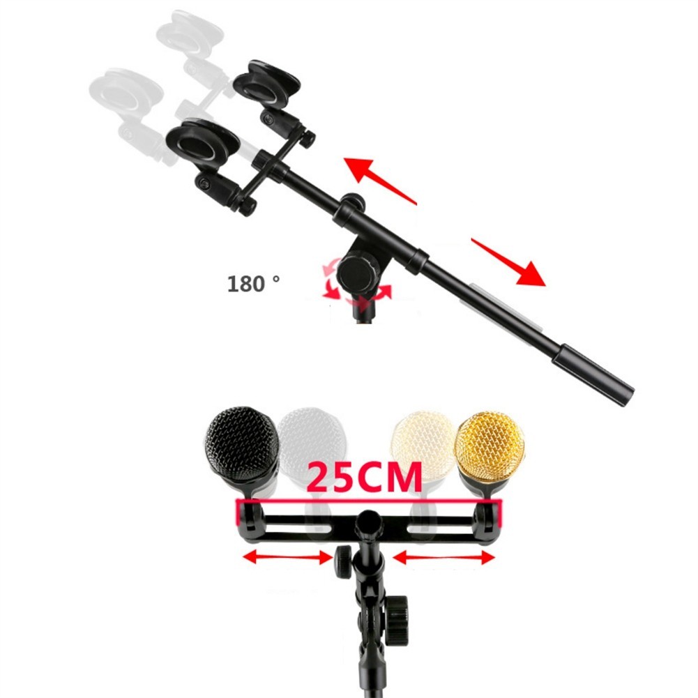 HANABASS Mikrofonhalter 4 Stück - Verstellbare Halshalterung Für Bühnenkünstler