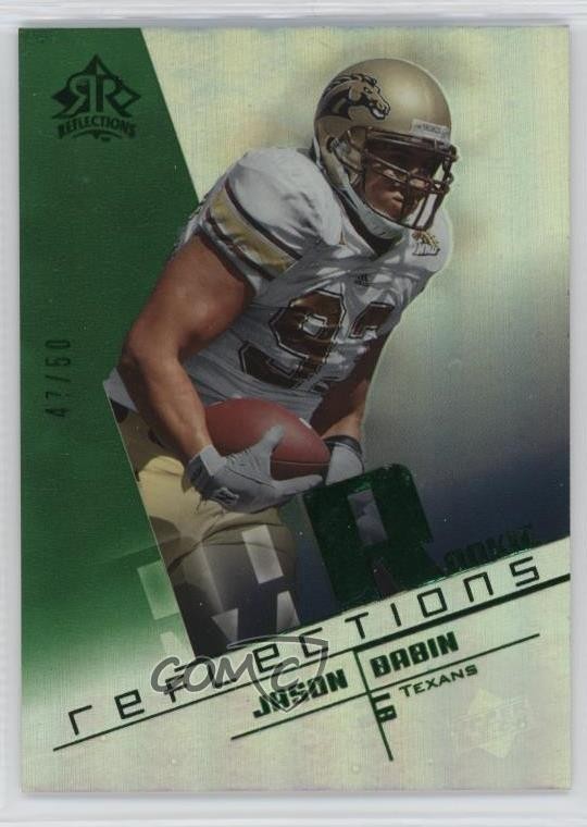 2004 Upper Deck Reflections Green /50 Jason Babin #133 Rookie RC s4k