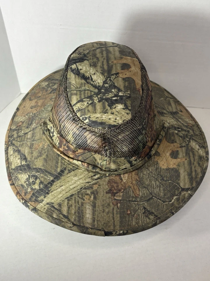 Mossy Oak Camuflaje Ventilado Ala Ancha Exterior Senderismo Sombrero Caza Safari Sol XL Foto 4 de 4