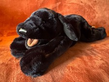 Folktails Folkmanis Black Labrador Lab Puppy Dog Hand Puppet Plush w/ Collar