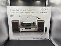 Lenco Bluetooth Turntable MC-160WD Belt Drive Record Player USB DAB+ FM Radio