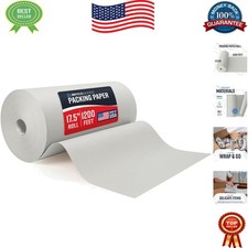 Large 1000' Newsprint Packing Paper Roll - Eco-Friendly, 700 Sheets, 17.5" Wide