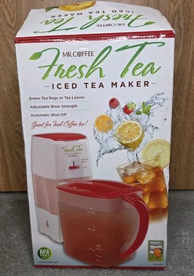 Mr Coffee Iced Tea TM75RS 3-Quart Fresh Tea Iced Tea Maker with Pitcher Red NIB