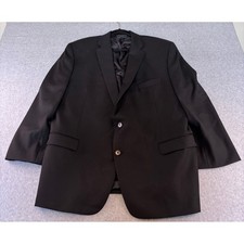 Lauren Ralph Lauren Mens Black Sport Coat Blazer 48R 2 Button Wool Blend