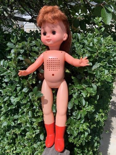 Vintage 50cm Tall Doll Red Hair With Japanese Ozen Voicebox Mechanism - Picture 2 of 8