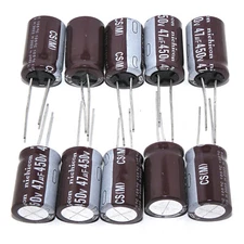 10Pcs 450V 47uF Radial Electrolytic Capacitors Volume 47uF450V 18x25 mm