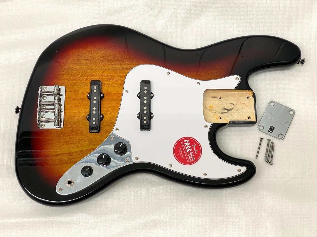 Fender Squier Jazz J BASS BODY 3 Tone Sunburst FULLY LOADED Brown