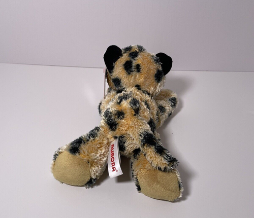 Aurora Cheetah Leopard Plush Stuffed Animal Cub Tan Black Toy with Tags - Picture 8 of 11