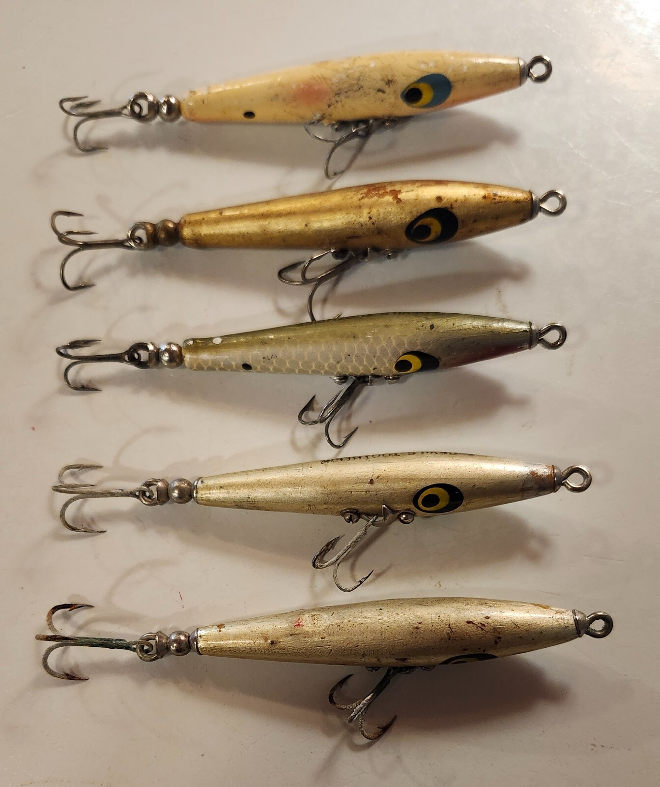 5 (AVG) SMITHWICK 1963 DEVILS TOOTHPICK C1000 VINTAGE WOODEN FISHING