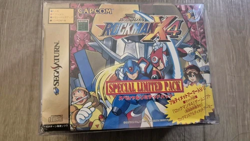 Megaman x4 Sega saturn limited pack incomplete, rare!!