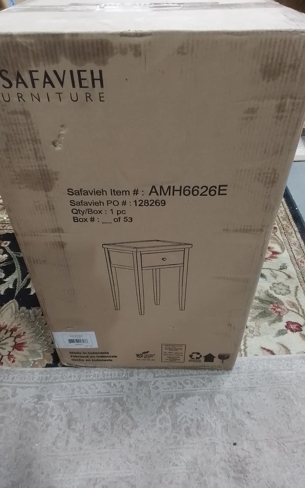 Safavieh ABEL MESITA DE NOCHE CON ALMACENAMIENTO DRW, precio reducido 2172756490 AMH6626E Foto 4 de 4