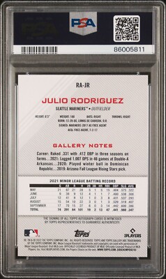 Julio Rodriguez ROOKIE RC AUTO 2022 Topps Gallery PSA 8 Near Mint