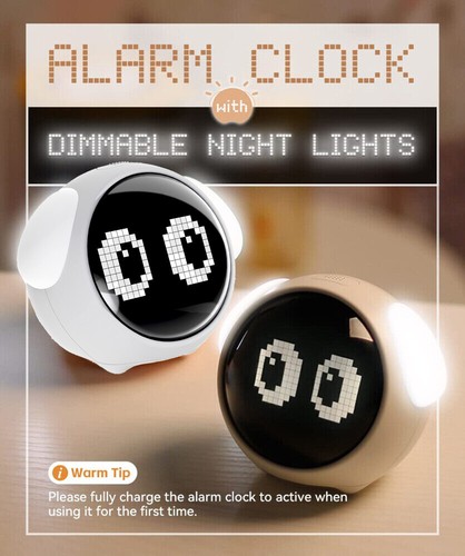 LED Digital Kinderwecker,Emoji Wecker für Mädchen Jungen Kinder Nachtlichter Uhr - Bild 5 von 14