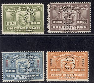 Panama 1940 S 4 Fiscals Or Revenues Specimen American Banknote Archives Nh Ebay