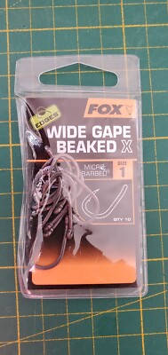 Fox Edges Wide Gape Beaked X size 1 (CHK224) - 2 x 10er Pack