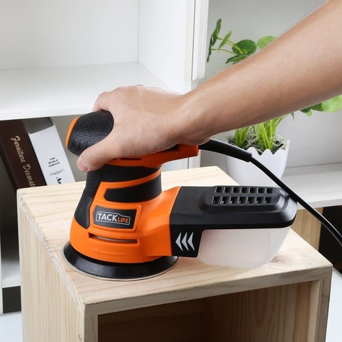 Tacklife Random Orbit Sander - Drywall Sander 5-Inch 3.0A with 12Pcs Sandpapers - Picture 3 of 9