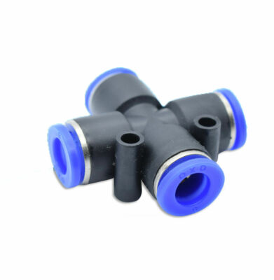 PATIKIL Raccordi Push To Connect 1/4 X 1/8 Pollici, 5Pz Raccordi Plastica Per Tubo Aria, Connettori Pneumatici A Sgancio Rapido, Raccordo Dritto A Due Vie Per Tubo, Blu - Foto 5