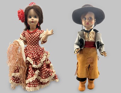 Mariquita and Juanin Perez Vintage Spanish Dolls from 1950s Made - Main Image