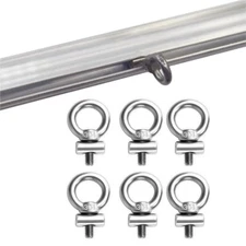 M6 Thread Dia 304 Stainless Steel Ring Shape Eyed Bolt Lifting Eye Nut