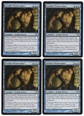 Geralf's Mindcrusher x4 4x 2012 Dark Ascension PLAYSET Blue Creature MTG NM AZ1