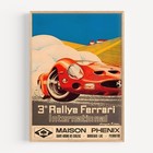 Ferrari 250 GTO International Rally Maison Phenix Vintage Wall Art Poster Print