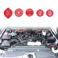 Red Alloy Engine Compartment Oil Cap Cover For Toyota Land Cruiser LC250 2024+