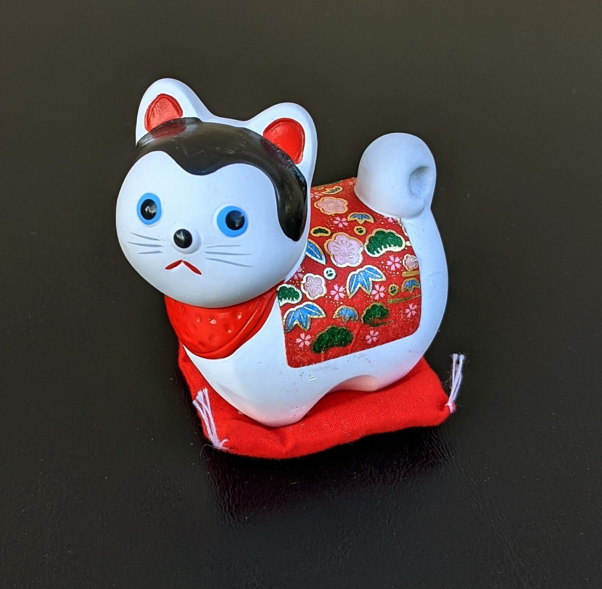 Japanese Clay Dog on Cushion Inu Hariko Vintage Folk | eBay