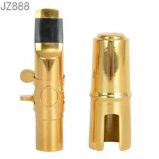 #5-9 Gold Alto Saxophone Sax Metal Mouthpiece w/ Cap Ligature Good Sound NEW