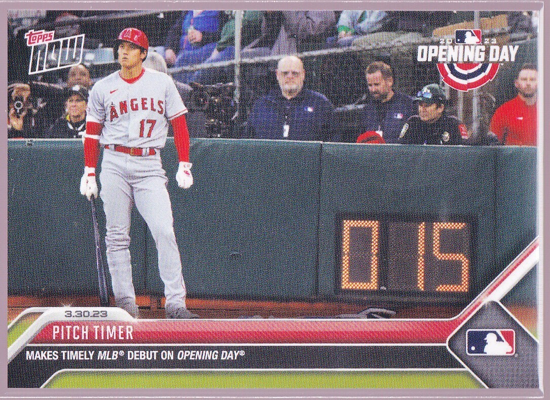 Shoehi Ohtani Angles MLB Opening Day Pitch Timer Clock Debut 2023 Topps Now #13