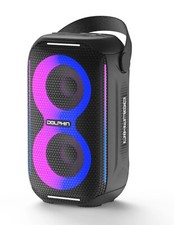 New Dolphin S20 Waterproof Portable Party Speaker - Compact Design, HD Lightshow