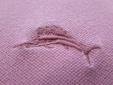 Tommy Bahama Relax Short Sleeve Cotton Solid Dark Pink Marlin Polo Shirt Medium