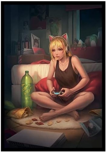 Kosaka Hanae Late Night Gaming 100 Matte TCG Card Sleeves - - Picture 9 of 12