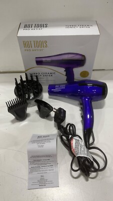 Hot Tools Professional Turbo Ceramic Ionic Hair Blow Dryer Purple
