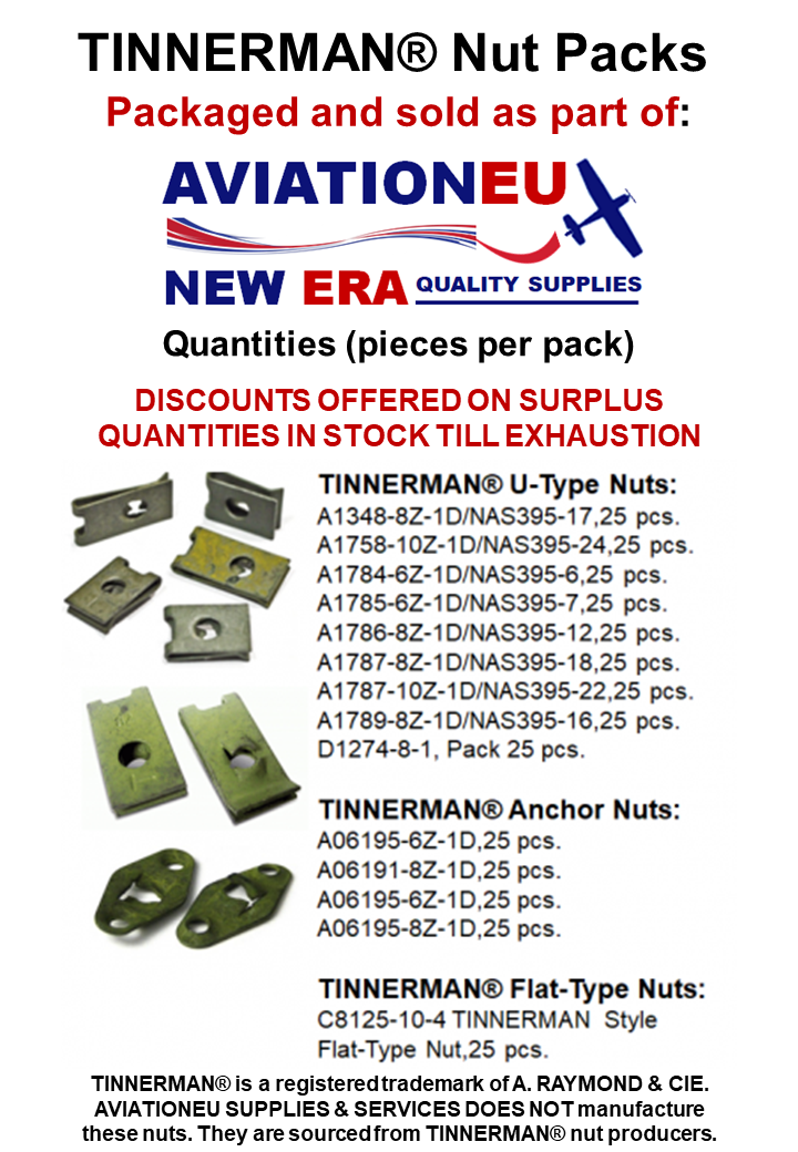 AVIATIONEU NEW ERA TINNERMAN® A17868Z1D UType Nut 8,Pack 25 pcs eBay