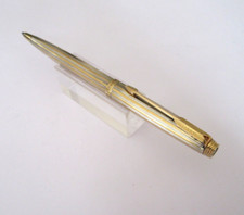 Stylo Plume Et Stylo Bille Parker En Argent Massif - Décor Quadrillé, Plume En Or - Occasion Bon état